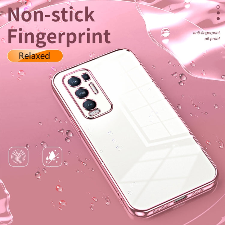 For OPPO Reno5 Pro+ Transparent Plating Fine Hole Phone Case(Black) - OPPO Cases by PMC TechLife | Online Shopping South Africa | PMC TechLife | Buy Now Pay Later Mobicred