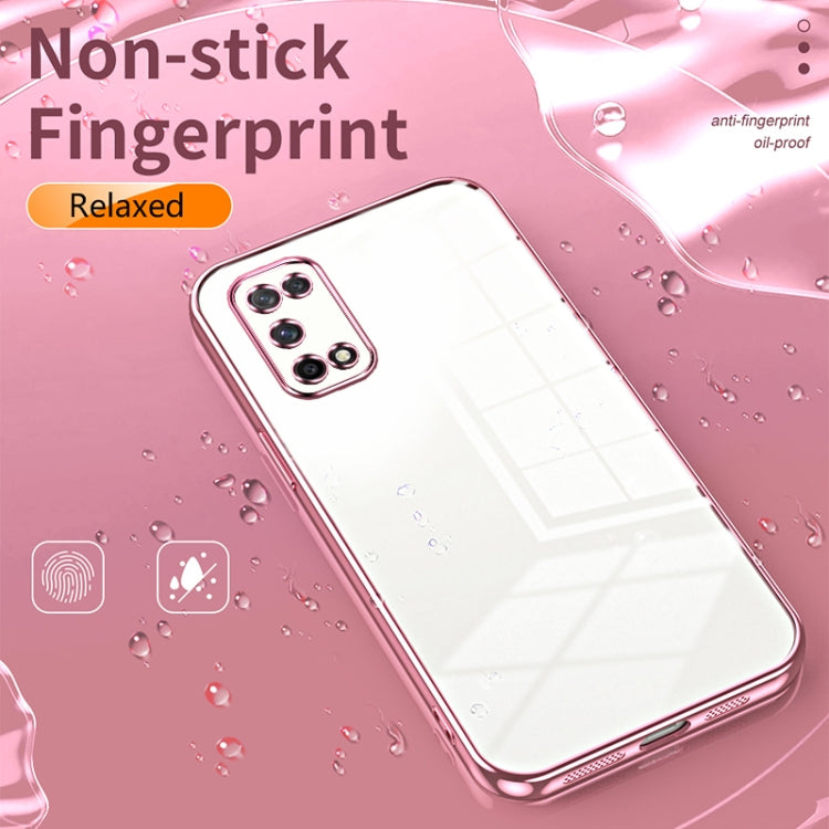 For OPPO K7x / Realme V5 5G Transparent Plating Fine Hole Phone Case(Transparent) - OPPO Cases by PMC TechLife | Online Shopping South Africa | PMC TechLife | Buy Now Pay Later Mobicred