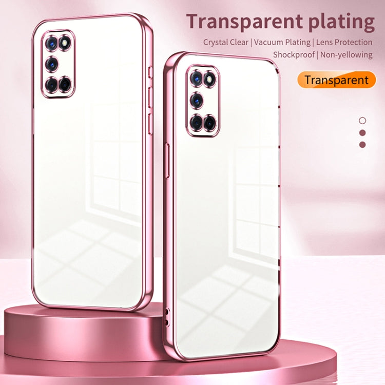 For OPPO A52 / A72 / A92 Transparent Plating Fine Hole Phone Case(Green) - OPPO Cases by PMC TechLife | Online Shopping South Africa | PMC TechLife | Buy Now Pay Later Mobicred