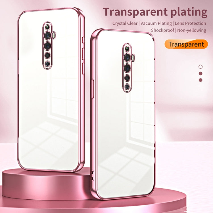 For OPPO Reno2 Z / Reno2 F Transparent Plating Fine Hole Phone Case(Gold) - OPPO Cases by PMC TechLife | Online Shopping South Africa | PMC TechLife | Buy Now Pay Later Mobicred