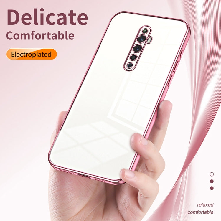 For OPPO Reno2 Z / Reno2 F Transparent Plating Fine Hole Phone Case(Gold) - OPPO Cases by PMC TechLife | Online Shopping South Africa | PMC TechLife | Buy Now Pay Later Mobicred
