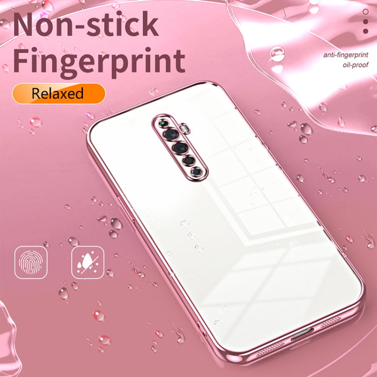 For OPPO Reno2 Z / Reno2 F Transparent Plating Fine Hole Phone Case(Green) - OPPO Cases by PMC TechLife | Online Shopping South Africa | PMC TechLife | Buy Now Pay Later Mobicred