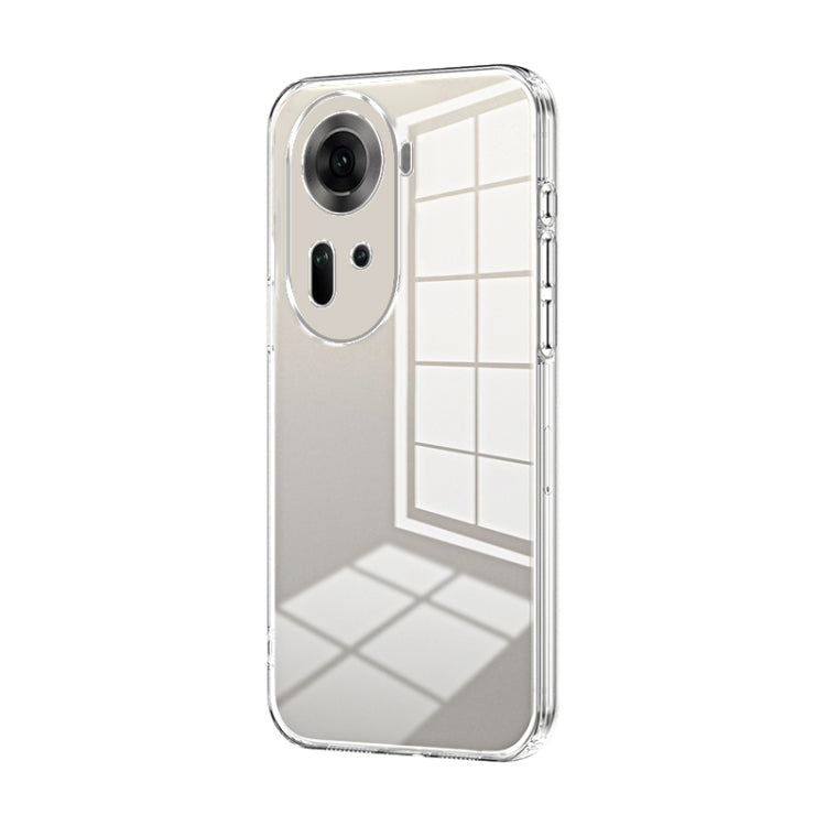 For OPPO Reno11 Global Transparent Plating Fine Hole Phone Case(Transparent) - Reno11 Cases by PMC TechLife | Online Shopping South Africa | PMC TechLife | Buy Now Pay Later Mobicred