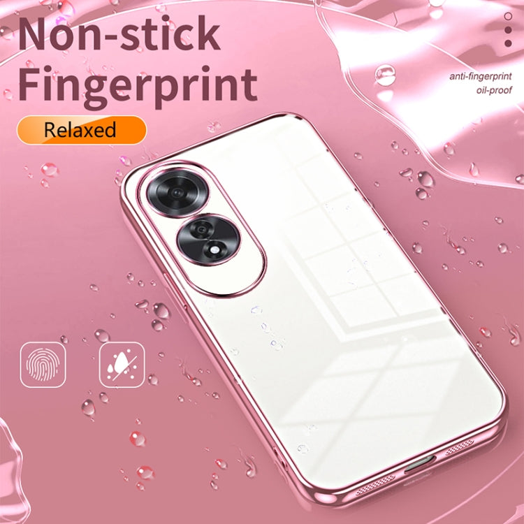 For OPPO A60 Transparent Plating Fine Hole Phone Case(Black) - free shipping - PMC TechLife - Order now!