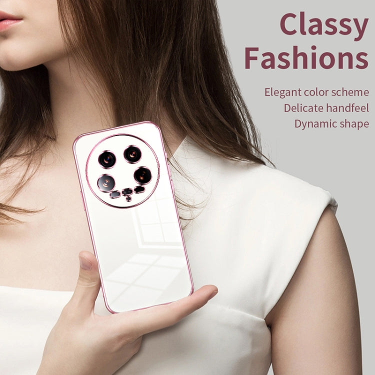 For Xiaomi 14 Ultra Transparent Plating Fine Hole Phone Case(Purple) - 14 Ultra Cases by PMC TechLife | Online Shopping South Africa | PMC TechLife | Buy Now Pay Later Mobicred