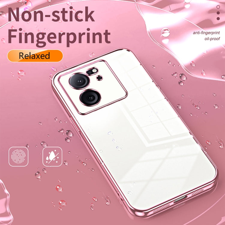 For Xiaomi Redmi K60 Ultra / Xiaomi 13T Transparent Plating Fine Hole Phone Case(Blue) - Redmi K60 Ultra Cases by PMC TechLife | Online Shopping South Africa | PMC TechLife | Buy Now Pay Later Mobicred