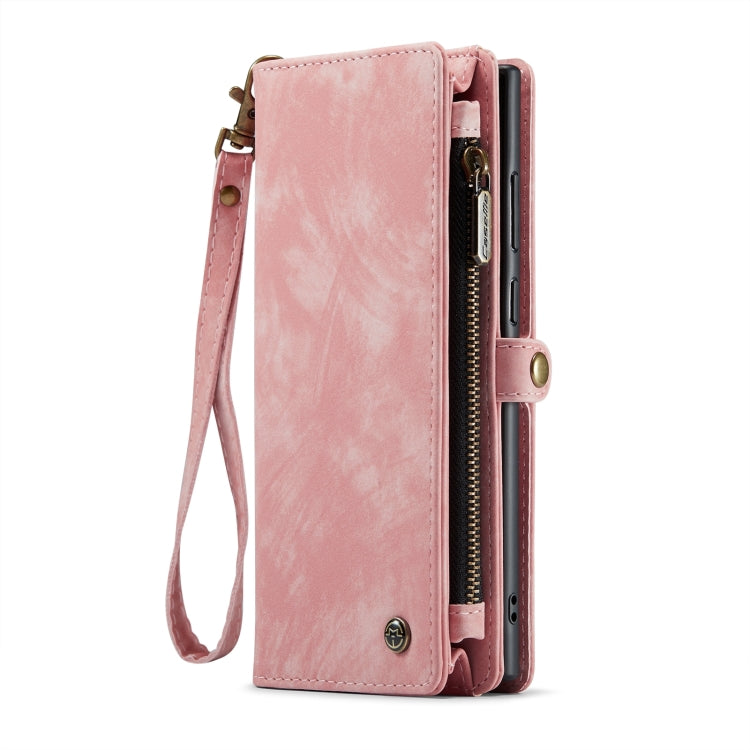 For Samsung Galaxy S24 Ultra 5G CaseMe 008 Detachable Multifunctional Leather Phone Case(Pink) - Galaxy S24 Ultra 5G Cases by CaseMe | Online Shopping South Africa | PMC TechLife | Buy Now Pay Later Mobicred