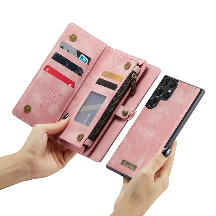 For Samsung Galaxy S24 Ultra 5G CaseMe 008 Detachable Multifunctional Leather Phone Case(Pink) - Galaxy S24 Ultra 5G Cases by CaseMe | Online Shopping South Africa | PMC TechLife | Buy Now Pay Later Mobicred