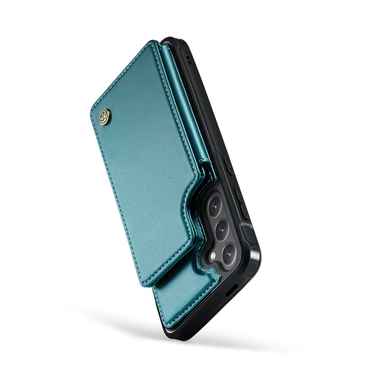 For Samsung Galaxy S24+ 5G CaseMe C22 PC+TPU Business Style RFID Anti-theft Leather Phone Case(Blue Green) - free shipping - PMC Jewellery - Order now!
