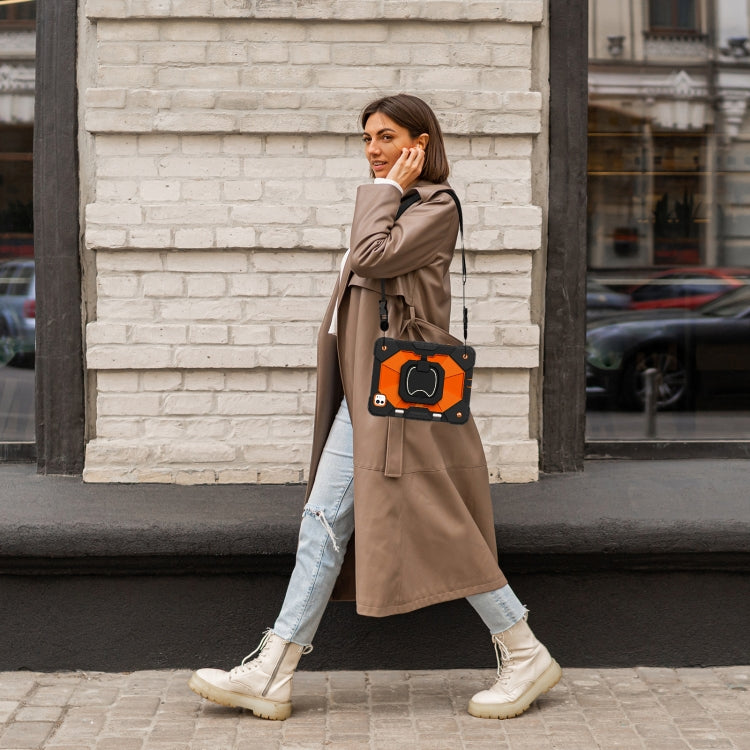 For iPad Pro 11 2024 Contrast Color Robot Silicone Hybrid PC Tablet Case(Black Orange) - iPad Pro 11 2024 Cases by PMC TechLife | Online Shopping South Africa | PMC TechLife | Buy Now Pay Later Mobicred