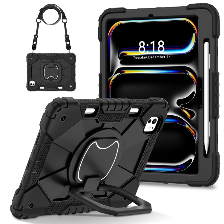 For iPad Pro 11 2024 Contrast Color Robot Silicone Hybrid PC Tablet Case(Black) - iPad Pro 11 2024 Cases by PMC TechLife | Online Shopping South Africa | PMC TechLife | Buy Now Pay Later Mobicred