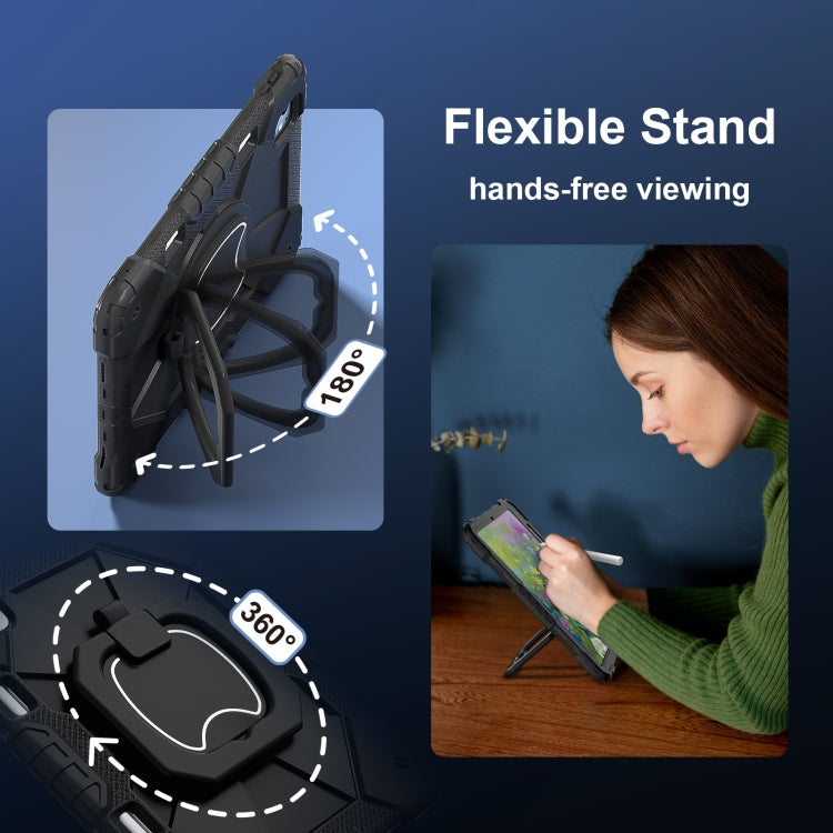 For iPad Pro 11 2024 Contrast Color Robot Silicone Hybrid PC Tablet Case(Black) - iPad Pro 11 2024 Cases by PMC TechLife | Online Shopping South Africa | PMC TechLife | Buy Now Pay Later Mobicred