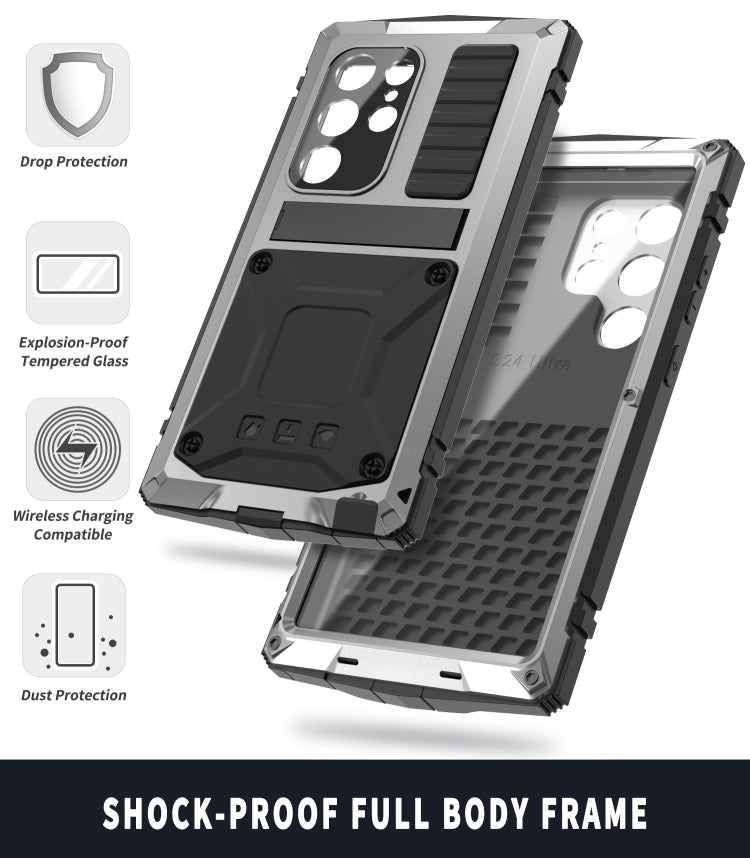 For Samsung Galaxy S24 Ultra 5G R-JUST Life Waterproof Dustproof Shockproof Phone Case(Silver) - free shipping - PMC TechLife - Order now!