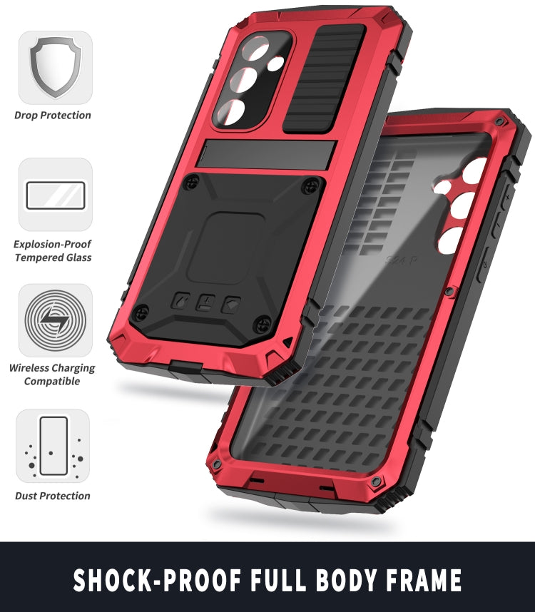 For Samsung Galaxy S24+ 5G R-JUST Life Waterproof Dustproof Shockproof Phone Case(Red) - Galaxy S24+ 5G Cases by R-JUST | Online Shopping South Africa | PMC TechLife | Buy Now Pay Later Mobicred