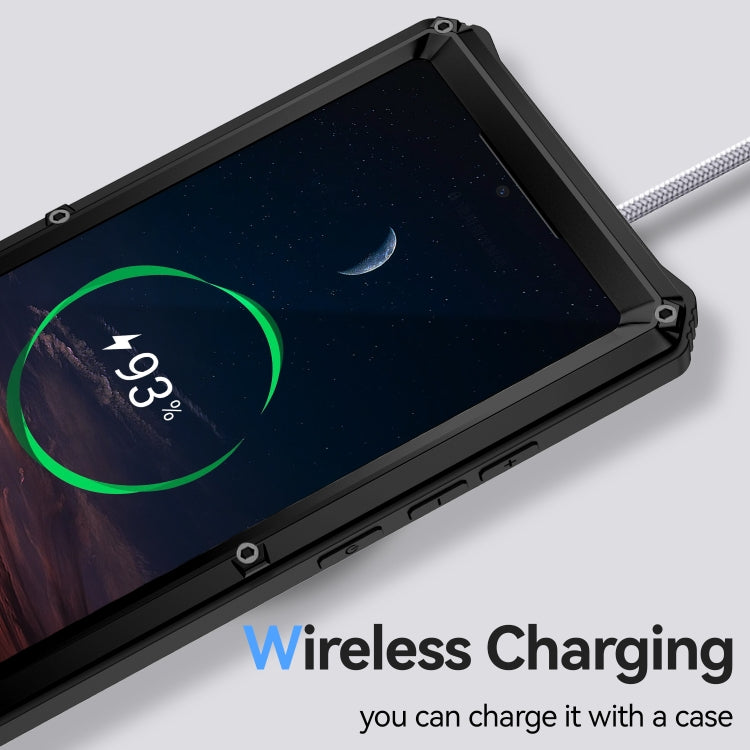 For Samsung Galaxy S24 Ultra 5G R-JUST Life Waterproof Dustproof Shockproof Holder Phone Case(Black) - Galaxy S24 Ultra 5G Cases by R-JUST | Online Shopping South Africa | PMC TechLife | Buy Now Pay Later Mobicred