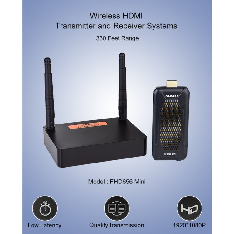 Measy FHD656 Mini 1080P HDMI 1.4 HD Wireless Audio Video Transmitter Receiver Extender Transmission System, Transmission Distance: 100m, AU Plug - free shipping - PMC TechLife - Order now!