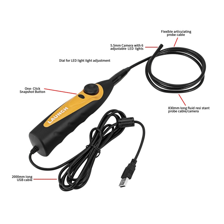 LAUNCH VSP-600 For X431 Pro3S+ / V / V+ / PAD-V USB HD Endoscope Car Repair Tool -  by PMC TechLife | Online Shopping South Africa | PMC TechLife