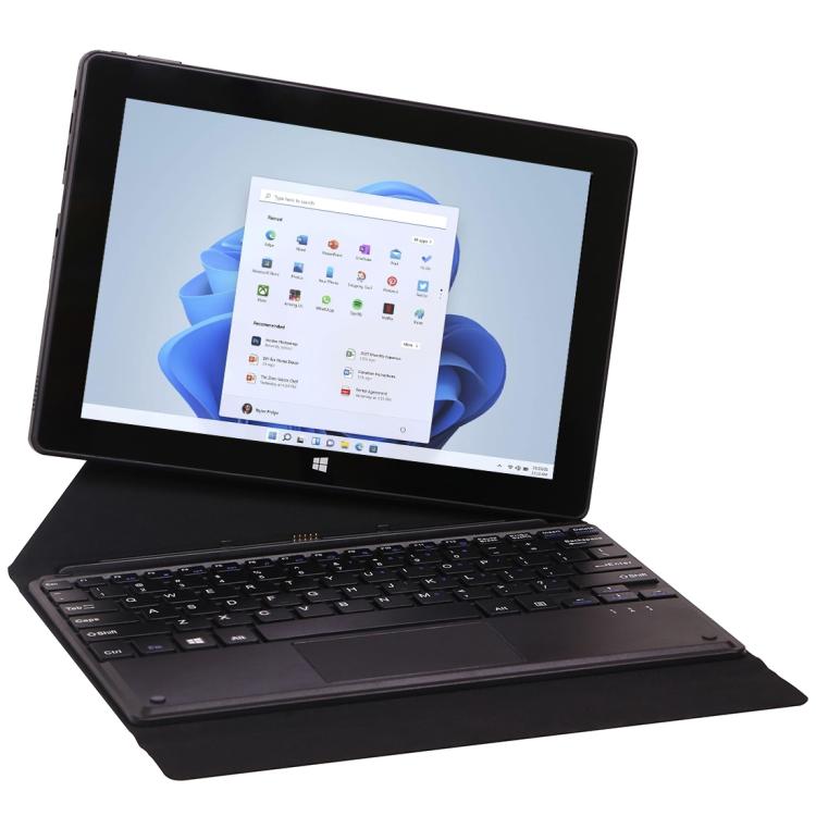 HONGSAMDE 10.1 inch 2 in 1 Tablet PC, 8GB+128GB, Windows 11, Intel Celeron J4105 Quad Core with Keyboard(Black) - free shipping - PMC TechLife - Order now!