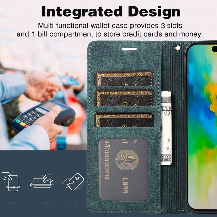 For iPhone 16 Pro Orchid Butterfly Embossed Leather Phone Case(Green) - iPhone 16 Pro Cases by PMC TechLife | Online Shopping South Africa | PMC TechLife | Buy Now Pay Later Mobicred