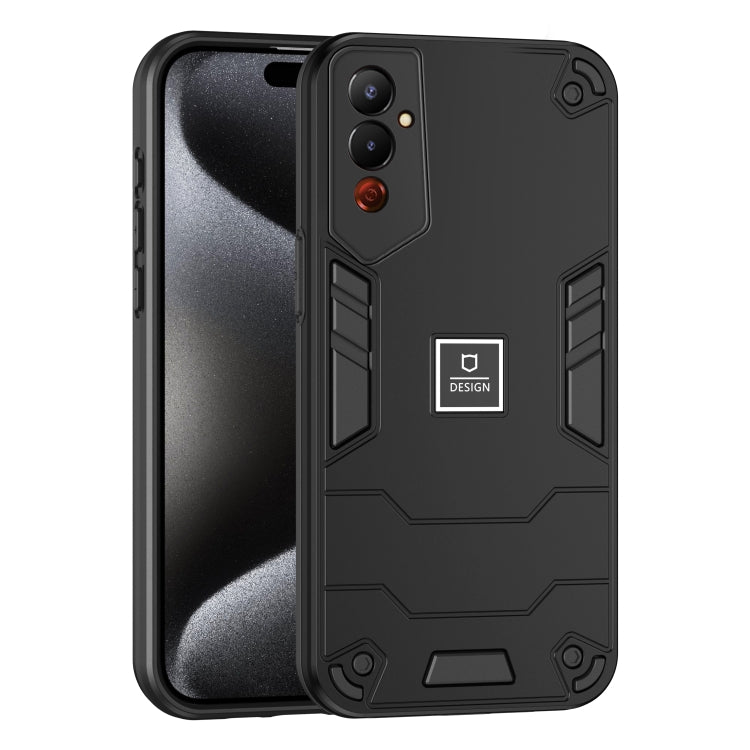 For Tecno Pova 4 2 in 1 Shockproof Phone Case(Black) - Tecno Cases by PMC TechLife | Online Shopping South Africa | PMC TechLife | Buy Now Pay Later Mobicred