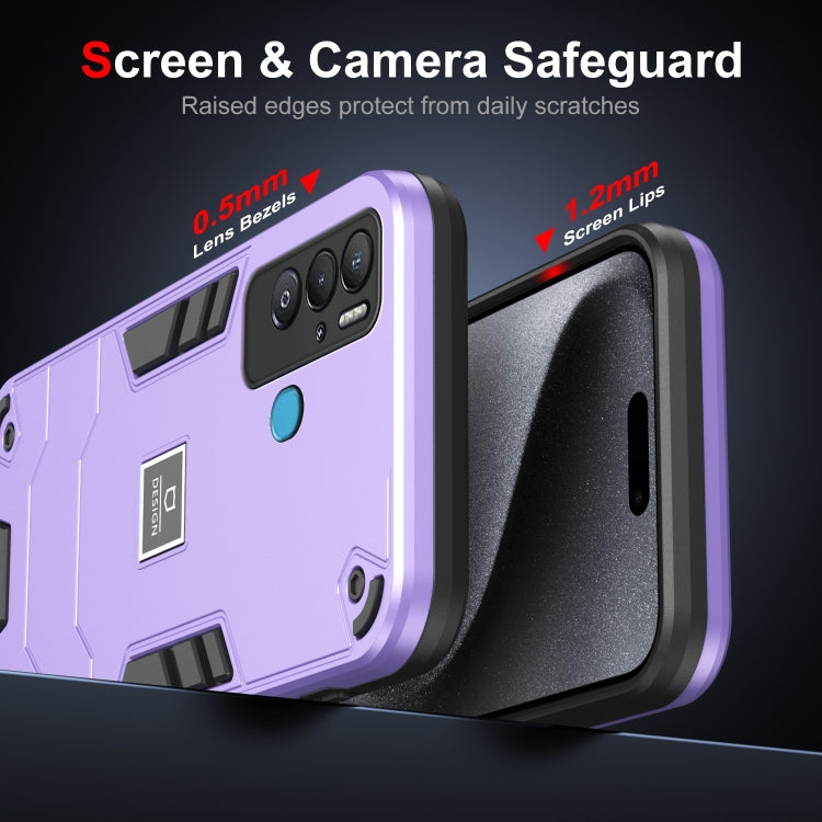 For Tecno Pova Neo 2 in 1 Shockproof Phone Case(Purple) - Tecno Cases by PMC TechLife | Online Shopping South Africa | PMC TechLife | Buy Now Pay Later Mobicred