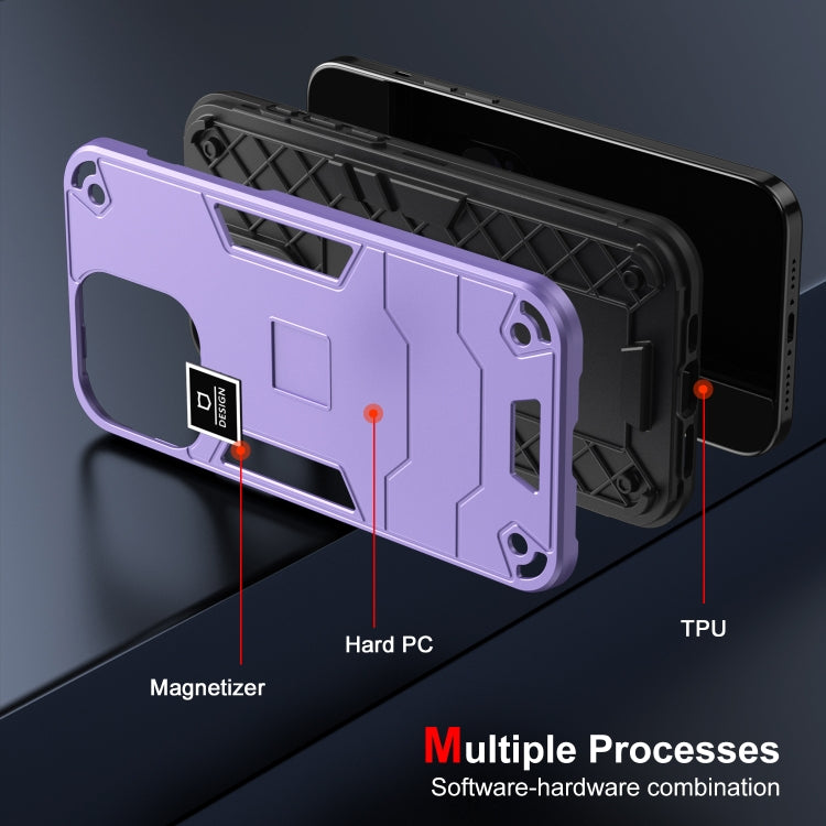 For Tecno Pova Neo 2 in 1 Shockproof Phone Case(Purple) - Tecno Cases by PMC TechLife | Online Shopping South Africa | PMC TechLife | Buy Now Pay Later Mobicred
