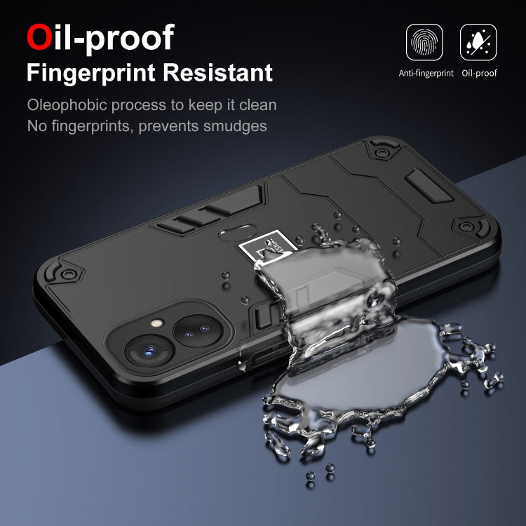 For Tecno Spark 9 Pro 2 in 1 Shockproof Phone Case(Black) - Tecno Cases by PMC TechLife | Online Shopping South Africa | PMC TechLife | Buy Now Pay Later Mobicred