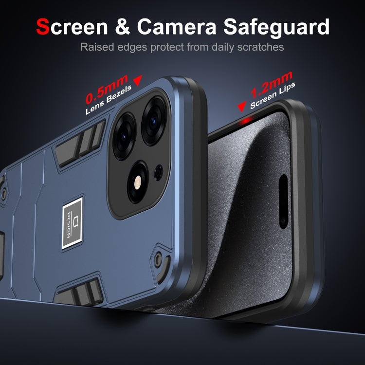 For Tecno Spark 10 Pro 2 in 1 Shockproof Phone Case(Blue) - Tecno Cases by PMC TechLife | Online Shopping South Africa | PMC TechLife | Buy Now Pay Later Mobicred