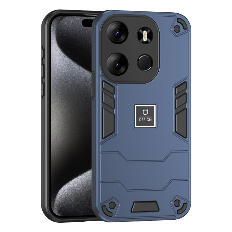 For Tecno Spark Go 2023 2 in 1 Shockproof Phone Case(Blue) - Tecno Cases by PMC TechLife | Online Shopping South Africa | PMC TechLife | Buy Now Pay Later Mobicred