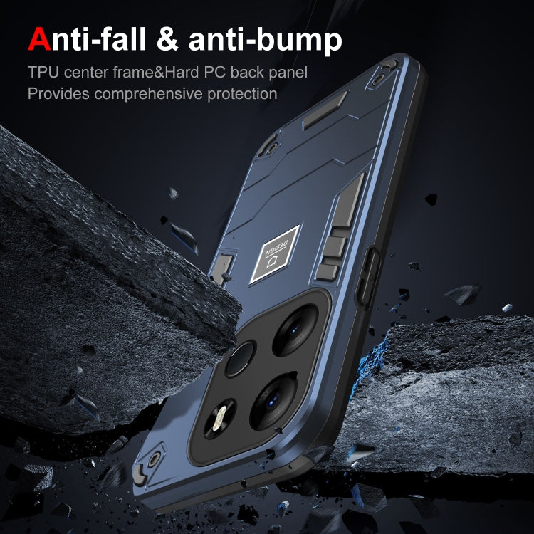 For Tecno Spark Go 2023 2 in 1 Shockproof Phone Case(Blue) - Tecno Cases by PMC TechLife | Online Shopping South Africa | PMC TechLife | Buy Now Pay Later Mobicred