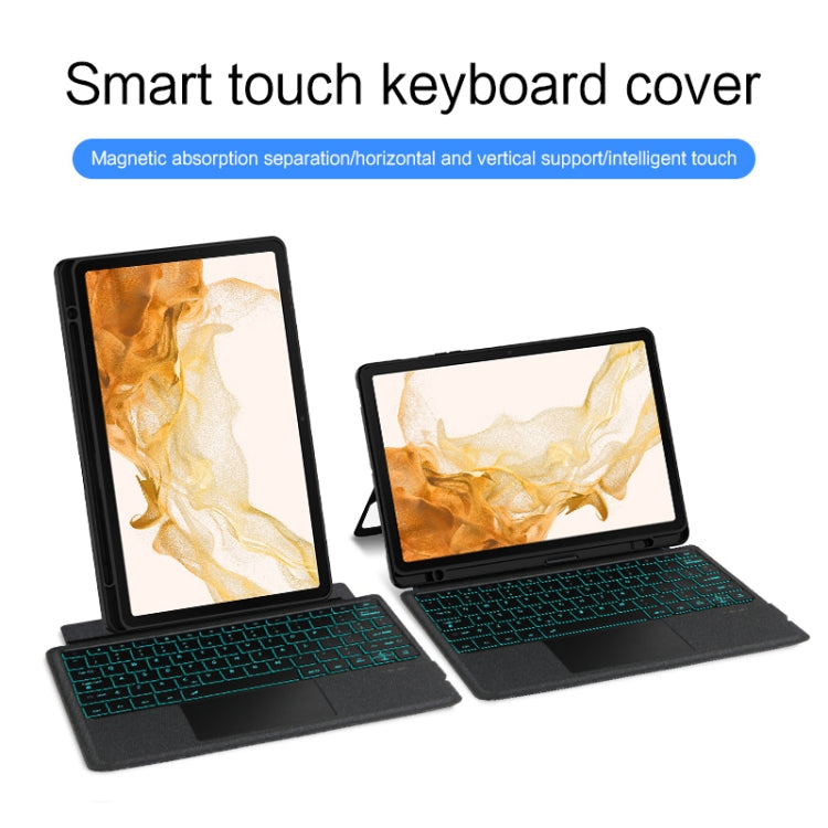 For Samsung Galaxy Tab S7+ / S7 FE / S8+ YJ-S8+ Split Bluetooth Keyboard Leather Tablet Case - Samsung Keyboard by PMC TechLife | Online Shopping South Africa | PMC TechLife