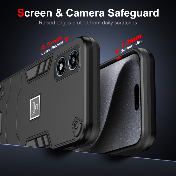 For Motorola Moto G Play 2024 Shockproof TPU Hybrid PC Phone Case(Black) - Motorola Cases by PMC Jewellery | Online Shopping South Africa | PMC Jewellery | Buy Now Pay Later Mobicred