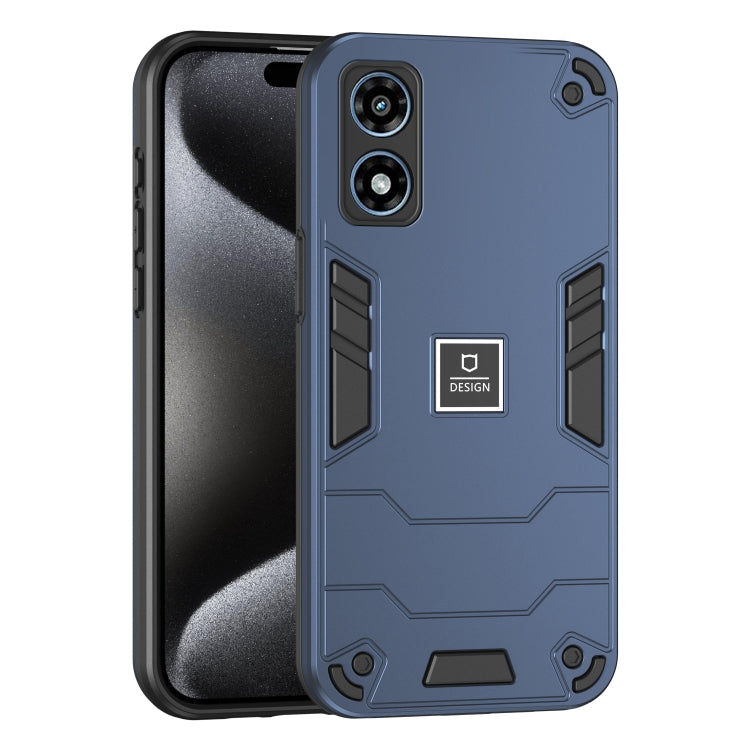 For Motorola Moto G Play 2024 Shockproof TPU Hybrid PC Phone Case(Blue) - Motorola Cases by PMC Jewellery | Online Shopping South Africa | PMC Jewellery | Buy Now Pay Later Mobicred