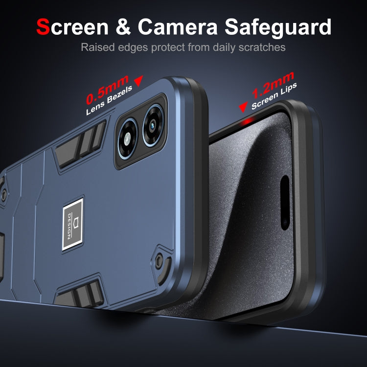 For Motorola Moto G Play 2024 Shockproof TPU Hybrid PC Phone Case(Blue) - Motorola Cases by PMC Jewellery | Online Shopping South Africa | PMC Jewellery | Buy Now Pay Later Mobicred