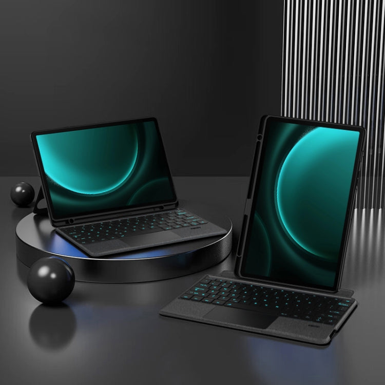 For Samsung Galaxy Tab S9+ / S9 FE+ YJ-S9+ Split Bluetooth Keyboard Leather Tablet Case - Samsung Keyboard by PMC TechLife | Online Shopping South Africa | PMC TechLife