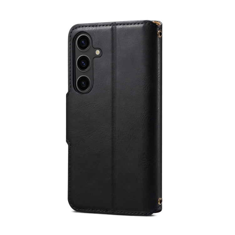 For Samsung Galaxy S24 5G Denior Cowhide Texture Wallet Style Leather Phone Case(Black) - free shipping - PMC Jewellery - Order now!