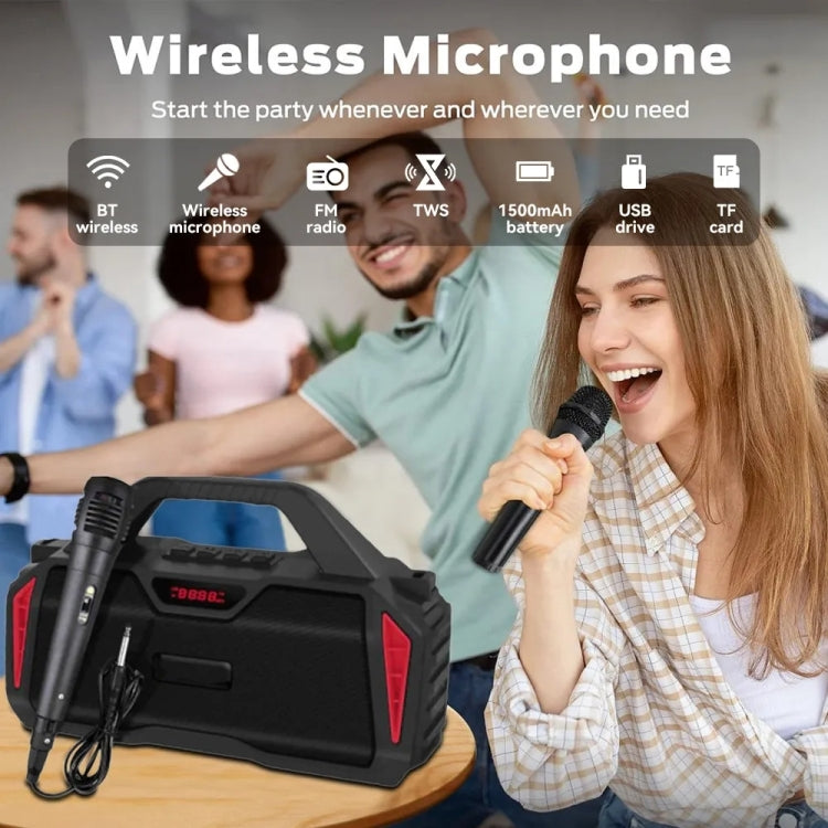 NewRixing NR6011 20W Portable Wireless Bluetooth Speaker TWS Subwoofer(Black) - free shipping - PMC Jewellery - Order now!
