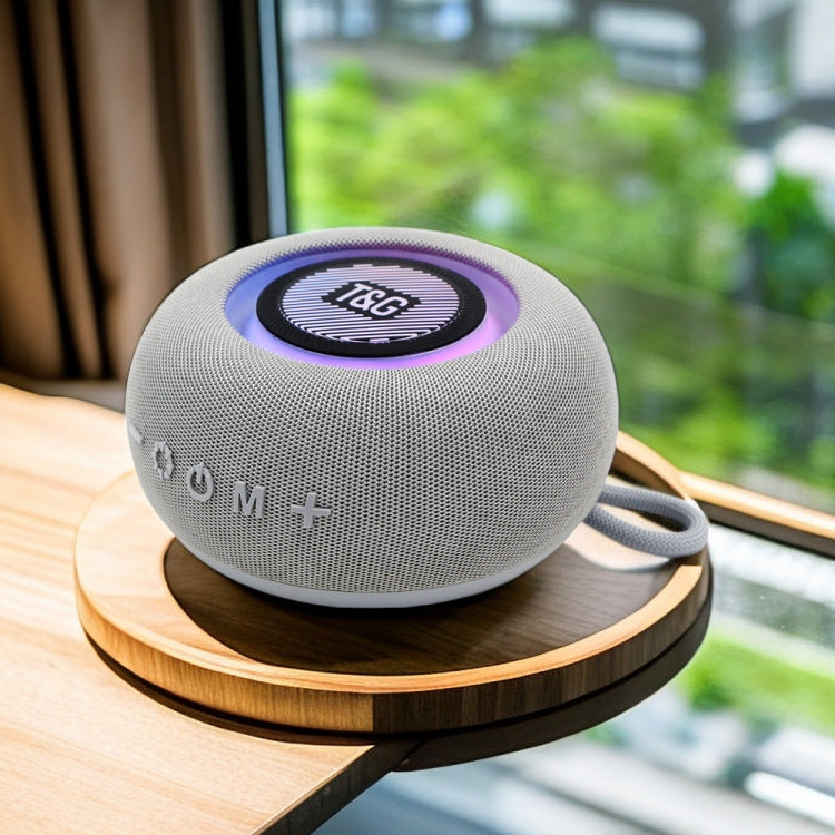 T&G TG-411 Portable Outdoor TWS Wireless Bluetooth Speaker with RGB Colorful Light(Grey) - free shipping - PMC Jewellery - Order now!