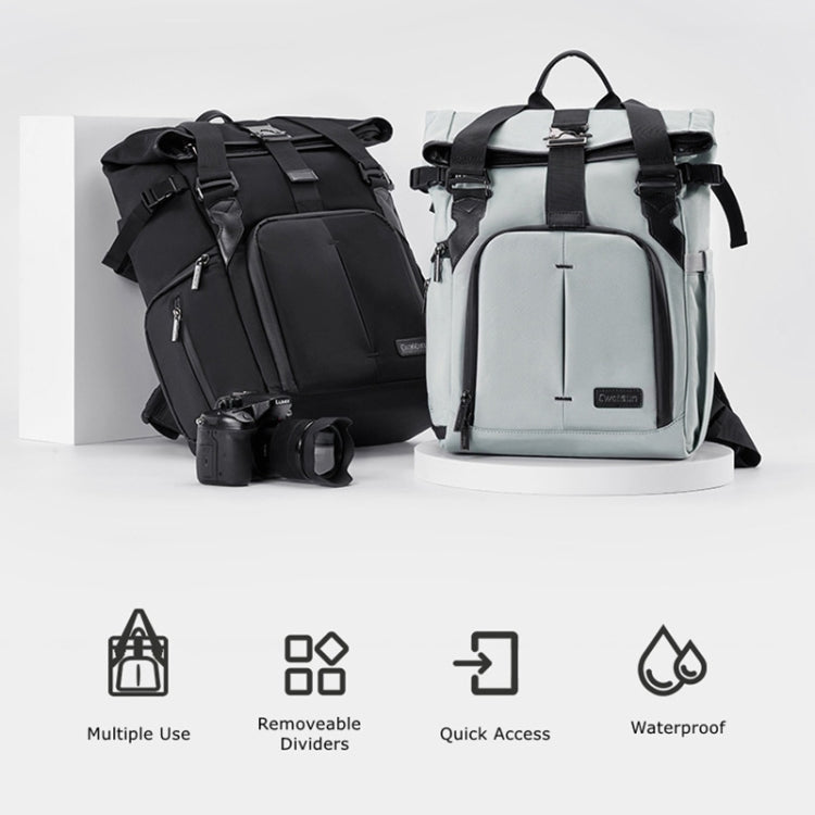 Cwatcun D95 Large Capacity Photography Backpack Shoulders Laptop Camera Bag, Size:30.5 x 18 x 38cm(Silver Grey) - free shipping - PMC TechLife - Order now!