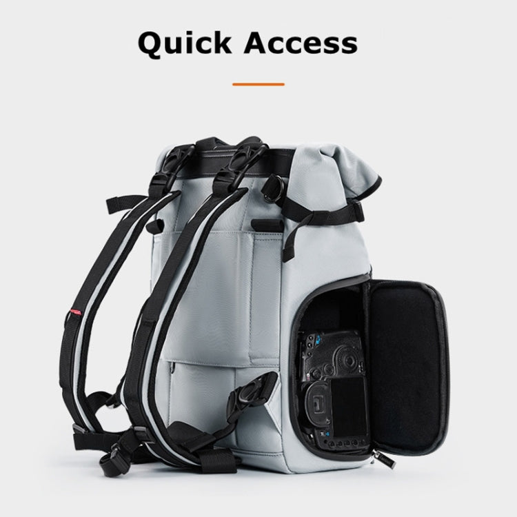 Cwatcun D95 Large Capacity Photography Backpack Shoulders Laptop Camera Bag, Size:30.5 x 18 x 38cm(Silver Grey) - free shipping - PMC TechLife - Order now!