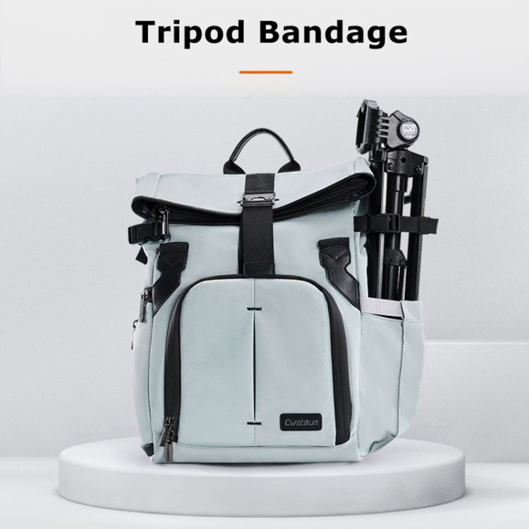 Cwatcun D95 Large Capacity Photography Backpack Shoulders Laptop Camera Bag, Size:30.5 x 18 x 38cm(Silver Grey) - free shipping - PMC TechLife - Order now!