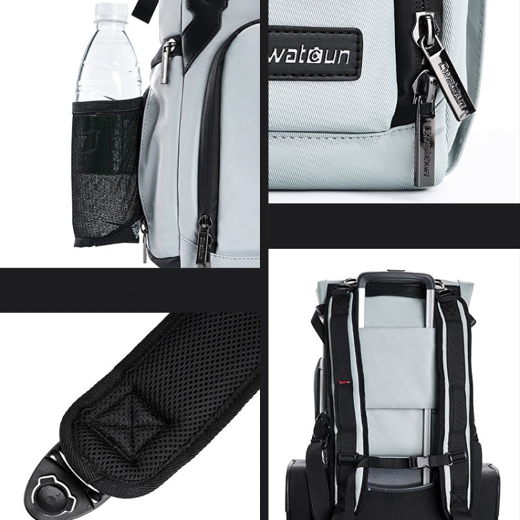 Cwatcun D95 Large Capacity Photography Backpack Shoulders Laptop Camera Bag, Size:27 x 37 x 16cm(Silver Grey) - free shipping - PMC TechLife - Order now!