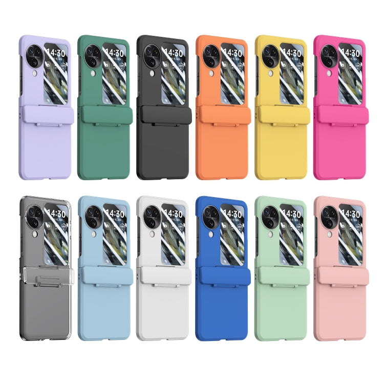 For OPPO Find N3 Flip PC Skin Feel Integrated Foldable Mid Shaft Phone Case(Transparent) - OPPO Cases by PMC TechLife | Online Shopping South Africa | PMC TechLife | Buy Now Pay Later Mobicred