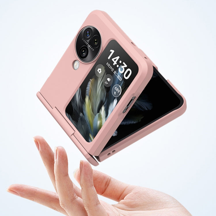 For OPPO Find N3 Flip PC Skin Feel Integrated Foldable Mid Shaft Phone Case(Transparent) - OPPO Cases by PMC TechLife | Online Shopping South Africa | PMC TechLife | Buy Now Pay Later Mobicred