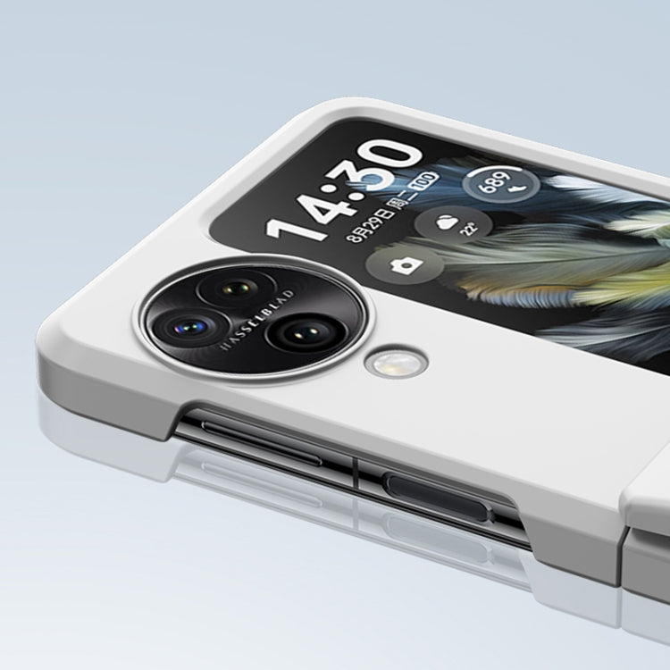 For OPPO Find N3 Flip PC Skin Feel Integrated Foldable Mid Shaft Phone Case(Blue Cyan) - Find N3 Flip Cases by PMC TechLife | Online Shopping South Africa | PMC TechLife