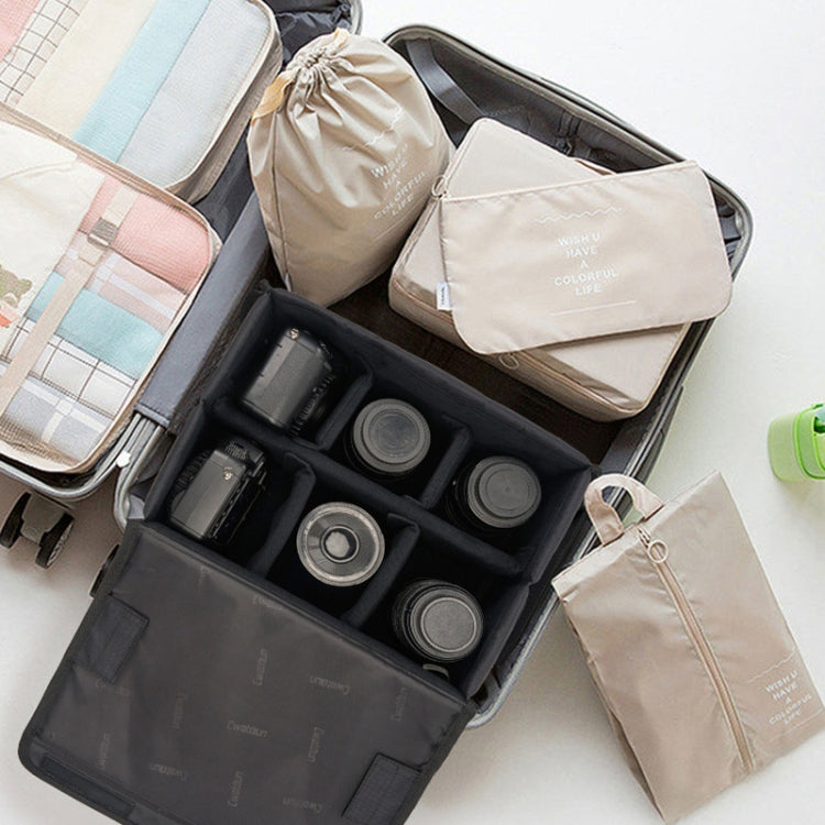 Cwatcun H80 Large Capacity Foldable Inner Camera Bag Photography Lens Bag, Size:30 x 19 x 15cm M(Black) - Soft Bag by Cwatcun | Online Shopping South Africa | PMC TechLife | Buy Now Pay Later Mobicred