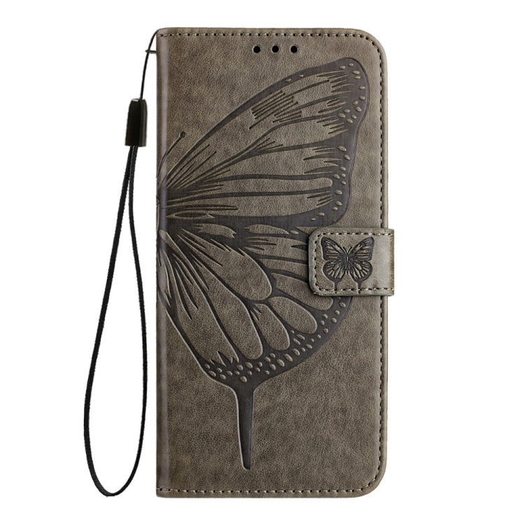 For Xiaomi Redmi K70 / K70 Pro Embossed Butterfly Leather Phone Case(Grey) - Xiaomi Cases by PMC Jewellery | Online Shopping South Africa | PMC Jewellery | Buy Now Pay Later Mobicred