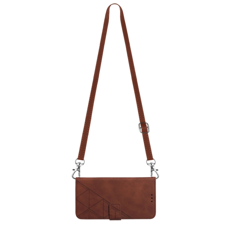 For Motorola Moto G Play 4G 2024 Crossbody 3D Embossed Flip Leather Phone Case(Brown) - Motorola Cases by PMC Jewellery | Online Shopping South Africa | PMC Jewellery | Buy Now Pay Later Mobicred