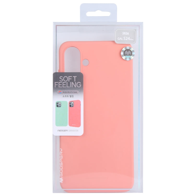 For Samsung Galaxy S24+ 5G GOOSPERY SOFT FEELING Liquid TPU Soft Phone Case(Pink) - free shipping - PMC Jewellery - Order now!