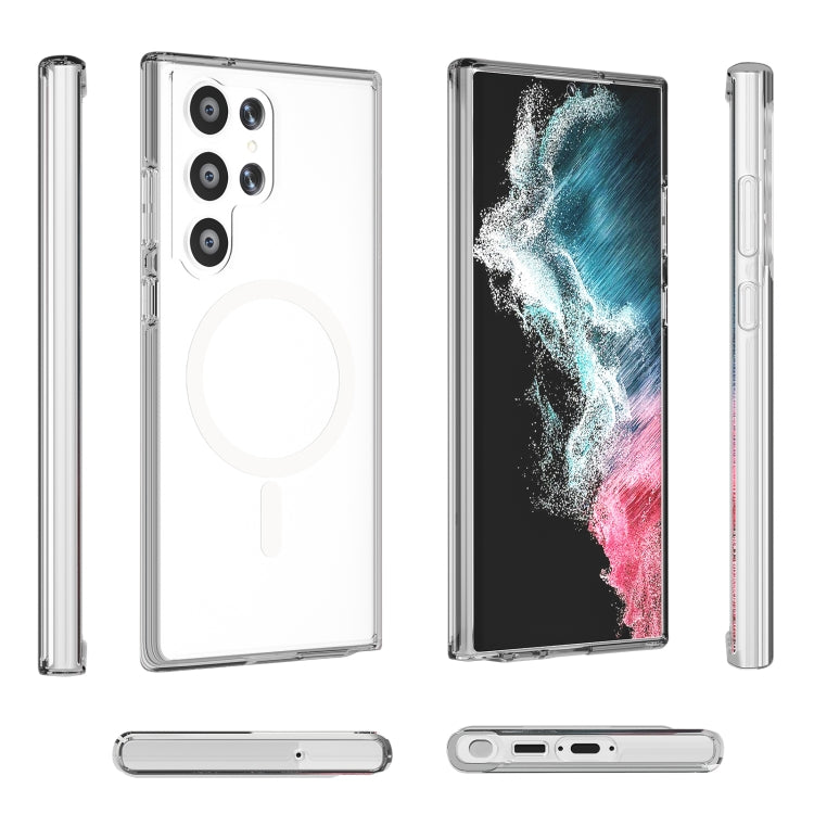 For Samsung Galaxy S23 Ultra 5G Terminator Style Glitter Powder MagSafe Magnetic Phone Case(Transparent) - Galaxy S23 Ultra 5G Cases by PMC TechLife | Online Shopping South Africa | PMC TechLife